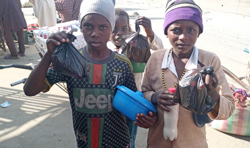 Bee's Food Drive community outreaching supporting homeless children living in Gwagwalada Abuja, Nigeria